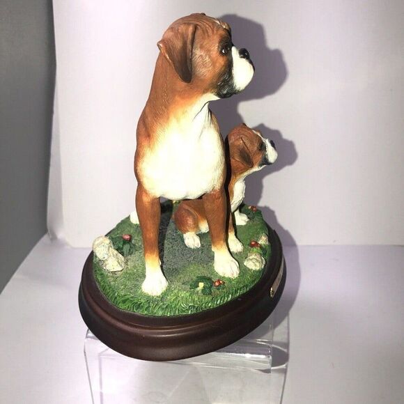Danbury Mint "Chip Off The Old Block" Boxer Figurine Puppy 6x5 - Picture 7 of 10